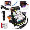 Lightning X Mid-Sized First Responder EMT Bag | LXMB25 | Fully Stocked w/ 248+ First Aid Supplies + Trauma Pak w/C.A.T. Tourniquet & QuikClot - Black view 1