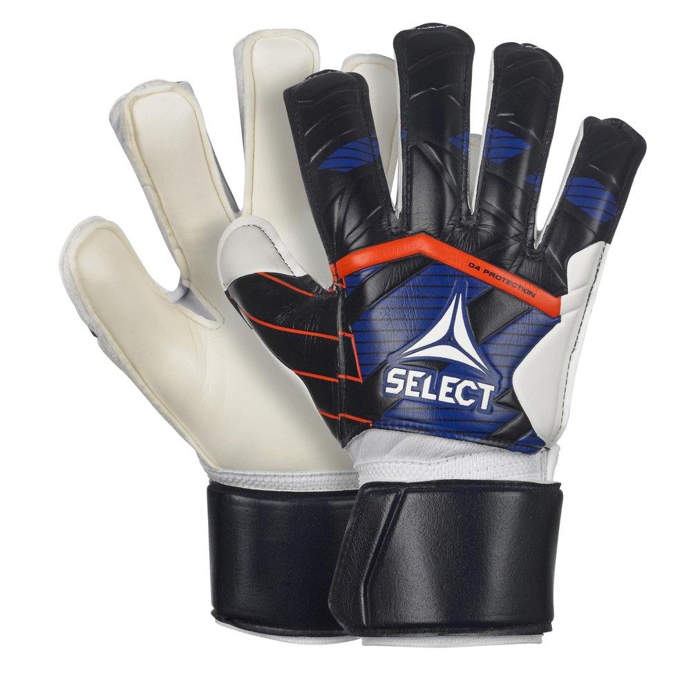 SELECT 04 Protection Youth Goalkeeper Gloves, Blue/White V24, Size 4