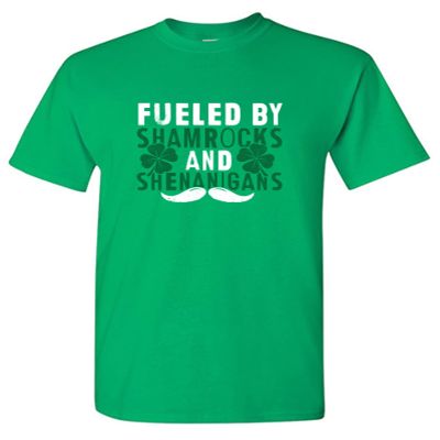 Shamrocks & Shenanigans St. Patricks Day Lucky Clover T-Shirt | Festive Humor Shirt Comfortable Wear Sarcastic T Shirts - Trendy St Patricks Day Graphic Tee USA Printed S Irish21