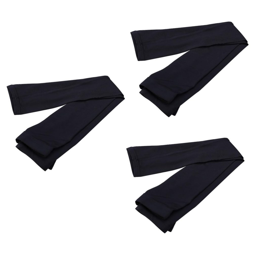Healeved 3pcs Sports Leg Sleeves for Basketball and Cycling Knee Support Compression Sleeves Black for Youth and Adults