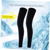 Healeved 3pcs Sports Leg Sleeves for Basketball and Cycling Knee Support Compression Sleeves Black for Youth and Adults view 2