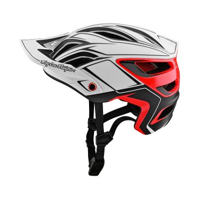 Troy Lee Designs A3 Helmet for Bicycle/BMX/Enduro Racing A3 Helmet; PIN White/RED XS/SM
