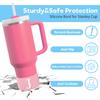 2-Pack Personalized Stanley Cup Accessories, Silicone Water Bottle Boot, Bottom Protector for Stanley Cup 30/40 oz, Stanley IceFlow Flip, Owala 40 oz Boot, and Hydroflask 12-24 oz (2.8-2.95 in) view 3