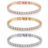 ADXINYATEX 4mm Tennis Bracelet, 14k Gold/White Gold Plated 5A Cubic Zirconia Stones, for Women Bridal Wedding Jewelry view 1