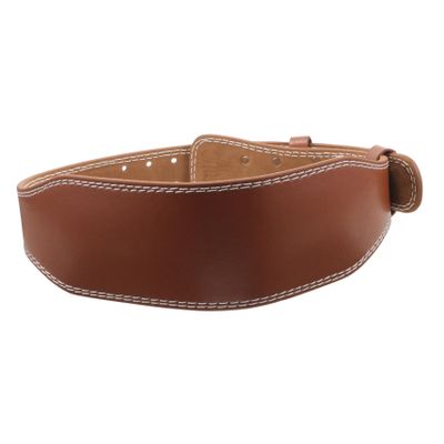 Happyyami Breathable Fitness Waist Belt for Lower Back Support PU Brown