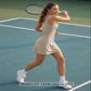 ODODOS Women's Cloud Feeling Tank Dress with Separate Shorts and Built in Bra U Back Mini Tennis Dress, Shaker Beige, Large view 3