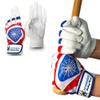 Spider Grip Premium Sheep Skin Baseball Softball Batting Gloves (Red/Blue, Medium) view 1