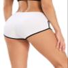 ENEESSI Women's Booty Shorts for Women Workout Butt Lifting Yoga Running Gym Shorts White/Black XS view 2