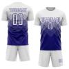 Custom Soccer Jerseys Personalized Football T Shirts and Shorts Set Print Team Name Number Logo, White Purple Round-Neck Short Sleeve Football Uniforms for Men/Women/Youth/Teens Boys Girls view 1