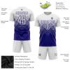 Custom Soccer Jerseys Personalized Football T Shirts and Shorts Set Print Team Name Number Logo, White Purple Round-Neck Short Sleeve Football Uniforms for Men/Women/Youth/Teens Boys Girls view 3
