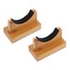 Kisangel 2pairs Wooden Baseball Bat Display Rack Horizontal Holder for Indoor Use for Collectors and Fans Easy to Clean Space-Saving Bat Hanger view 1