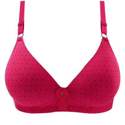 Bras for Women No Underwire Full Coverage Push Up Bras Comfortable Wire Free Bras with Support and Lift Minimizer Bra Hot Pink