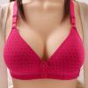 Bras for Women No Underwire Full Coverage Push Up Bras Comfortable Wire Free Bras with Support and Lift Minimizer Bra Hot Pink view 2