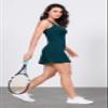 ODODOS Women's Cloud Feeling Tank Dress with Separate Shorts and Built in Bra U Back Mini Tennis Dress, Forest Teal, Medium view 2
