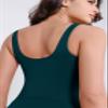 ODODOS Women's Cloud Feeling Tank Dress with Separate Shorts and Built in Bra U Back Mini Tennis Dress, Forest Teal, Medium view 3