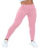 VOOVEEYA Curvy Womens Leggings, High Waisted Yoga Pants with Back Pockets, Tummy Control - Buttery Soft - Stretchy(Pink L) view 2
