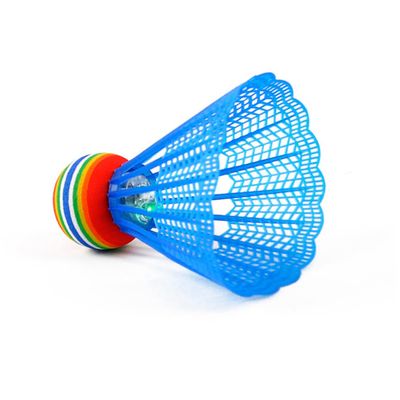 Happyyami 4pcs Led Nylon Badminton Shuttlecocks Blue Pink for Night Play Durable and Stable Design for School Sports and Outdoor Activities