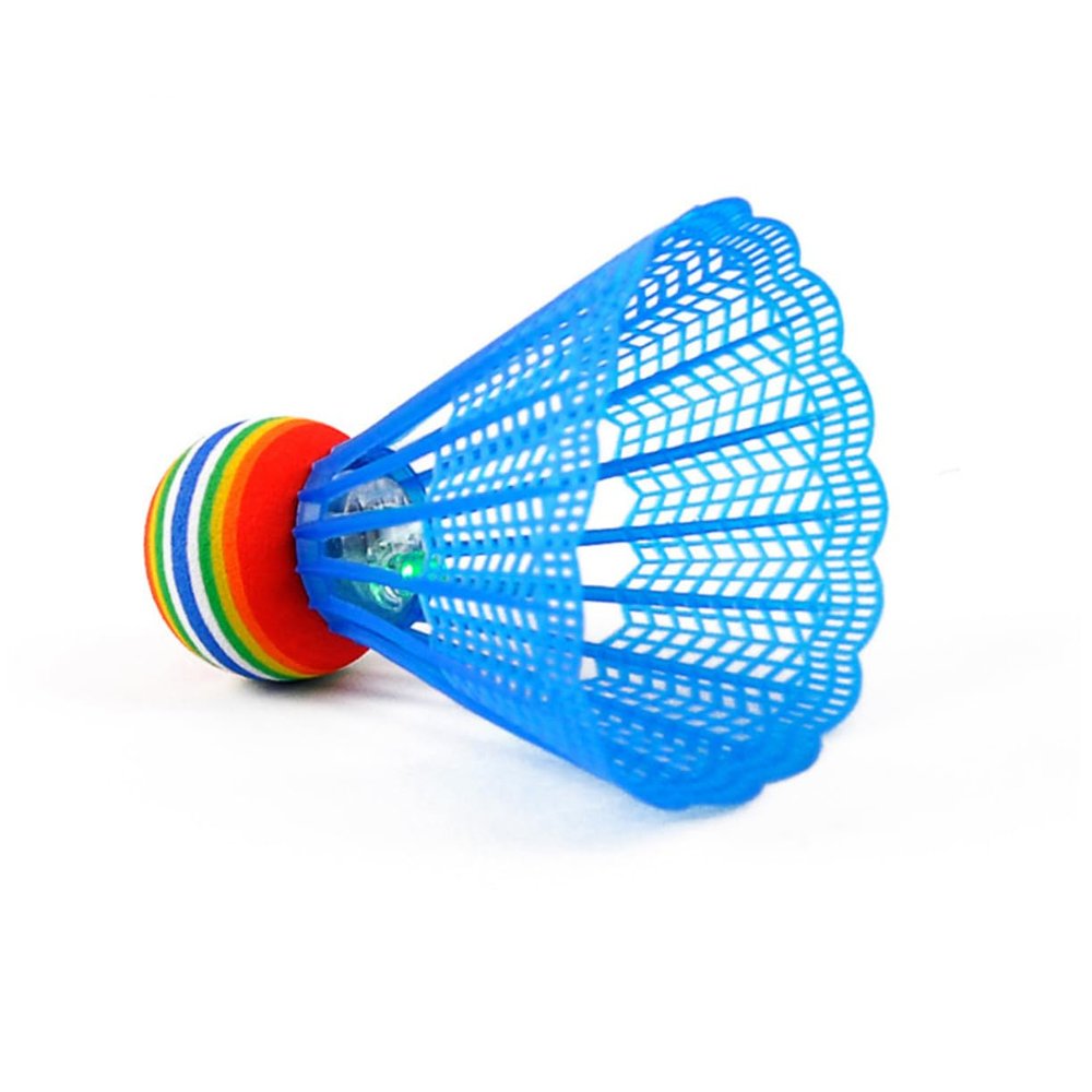 Happyyami 4pcs Led Nylon Badminton Shuttlecocks Blue Pink for Night Play Durable and Stable Design for School Sports and Outdoor Activities
