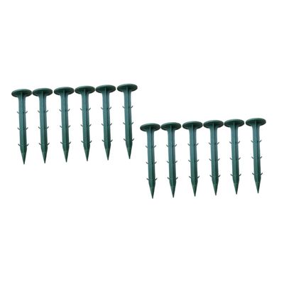 Sosoport 100pcs Gardening Ground Nails Plastic Plant Stakes Edging Border Tent Pegs Ground Stakes for Gardening Greenhouse Fixing