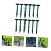 Sosoport 100pcs Gardening Ground Nails Plastic Plant Stakes Edging Border Tent Pegs Ground Stakes for Gardening Greenhouse Fixing view 2