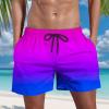 LCMTWX 7 Inch Swim Trunks Men 80s Shorts for Men Red and White Swimming Trunks for Men Swim Trunks with Liner Swim for Men Men's Swim Trunks Quick Dry Shorts with Pockets Graduation Gifts view 2