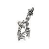 Gorgeous Clip on Earrings Hollow single ear clip leaf ear bone clip without piercing for Women Jewelry (Silver) view 1