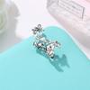Gorgeous Clip on Earrings Hollow single ear clip leaf ear bone clip without piercing for Women Jewelry (Silver) view 3