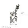 Gorgeous Clip on Earrings Hollow single ear clip leaf ear bone clip without piercing for Women Jewelry (Silver) view 4
