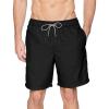 Mens Swim Shorts with Compression Liner Cute Bathing Suits Swim Trunks Men Men's Swim Trunks Short Mens Dissolving Swimsuit Trunks Mens Swim Trunks 9 Inch Inseam of Today E-Black view 3