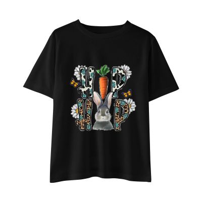 Cute Easter Bunny Shirt for Girls and Toddlers T-Shirt,Baby Girls Rabbit Graphic Short Sleeve T (Light Blue, 7-8 Years)