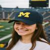 Officially Licensed Michigan University Clean Up Hat Navy Blue Adjustable Classic Embroidered Team Logo Cap view 3