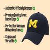 Officially Licensed Michigan University Clean Up Hat Navy Blue Adjustable Classic Embroidered Team Logo Cap view 4