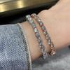 Tennis Bracelet Set 14K Gold Plated Round Cubic Zirconia CZ Dainty Bracelets for Women Brides Stackable Fashion Jewelry Wedding Prom Gift view 2