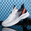 Gosetony Men's Sneakers Running Shoes Track Trail-Running Shoes Athletic Low-top Lace Up Sport White-Blue view 2