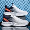 Gosetony Men's Sneakers Running Shoes Track Trail-Running Shoes Athletic Low-top Lace Up Sport White-Blue view 3