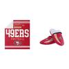 FOCO San Francisco 49ers NFL Team Property of Sherpa Fleece Blanket & San Francisco 49ers NFL Mens Sherpa Slide Slippers - L view 1