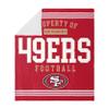 FOCO San Francisco 49ers NFL Team Property of Sherpa Fleece Blanket & San Francisco 49ers NFL Mens Sherpa Slide Slippers - L view 2