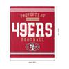 FOCO San Francisco 49ers NFL Team Property of Sherpa Fleece Blanket & San Francisco 49ers NFL Mens Sherpa Slide Slippers - L view 4