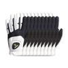 HIRZL GRIPPP FIT  Men's All-Weather Golf Glove (White/Black) | Kangaroo Leather & Lycra | Ultimate Grip, Small/Med/Med-Large, Worn on Left Hand (Pack of 10) view 1