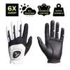 HIRZL GRIPPP FIT  Men's All-Weather Golf Glove (White/Black) | Kangaroo Leather & Lycra | Ultimate Grip, Small/Med/Med-Large, Worn on Left Hand (Pack of 10) view 3
