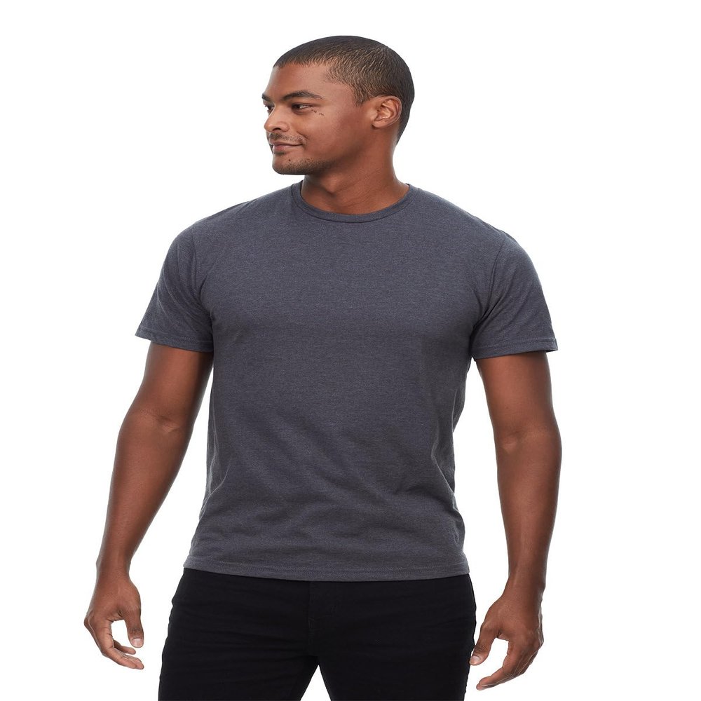 Threadfast Apparel Unisex Epic Titan Collection CVC T-Shirt - Heather DRK Grey - Small