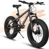 Ecarpat 20x4 Inch Fat Tire Mountain Bike,Dual Disc Brakes Suspension Fork, 7-Speed Boys Girls Mountain Bikes, All Terrain Kids Mountain Bikes for Boys and Girls 8-15 Years Old view 1