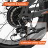 Ecarpat 20x4 Inch Fat Tire Mountain Bike,Dual Disc Brakes Suspension Fork, 7-Speed Boys Girls Mountain Bikes, All Terrain Kids Mountain Bikes for Boys and Girls 8-15 Years Old view 4