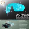 ATTCL Unisex Cycling Glasses Men Women Teens Sports Biking Sunglasses UV Protection Bicycle MTB Riding Goggles KC05 Black Blue view 2