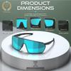 ATTCL Unisex Cycling Glasses Men Women Teens Sports Biking Sunglasses UV Protection Bicycle MTB Riding Goggles KC05 Black Blue view 4
