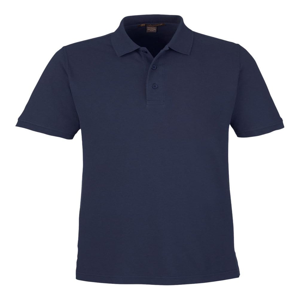 Harriton Men's Valiant Cotton Snag Protect Polo - Dark Navy - Large