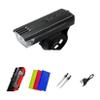 BNEI Bicycle Front and Rear Light Set, USB Smart Sensor Light with Horn and Warning Side Light, Compact and Lightweight, 360 Rotating Bracket view 1