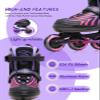 SUPER YOUNGSTER Girls Inline Skates for Boys Kids Ages 4-12, Adjustable Light Up Roller Skates for Youth Teens Ages 8-12, Beginner Blades for Women Adults view 3