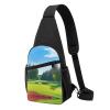 Golf Course Lawn Print Chest Pack Fashion Chest Sling Bag Crossbody Shoulder Backpack Unisex view 1