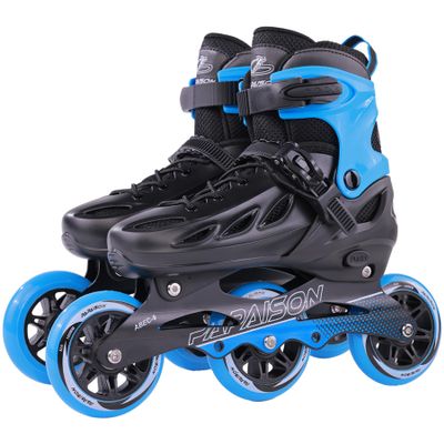 PAPAISON Adult Adjustable Inline Skates for Men Women with 3 100mm Wheels, Outdoor Blades Female Male Fitness Speed Racing Skates, Roller Skates for Teens Boys Girls
